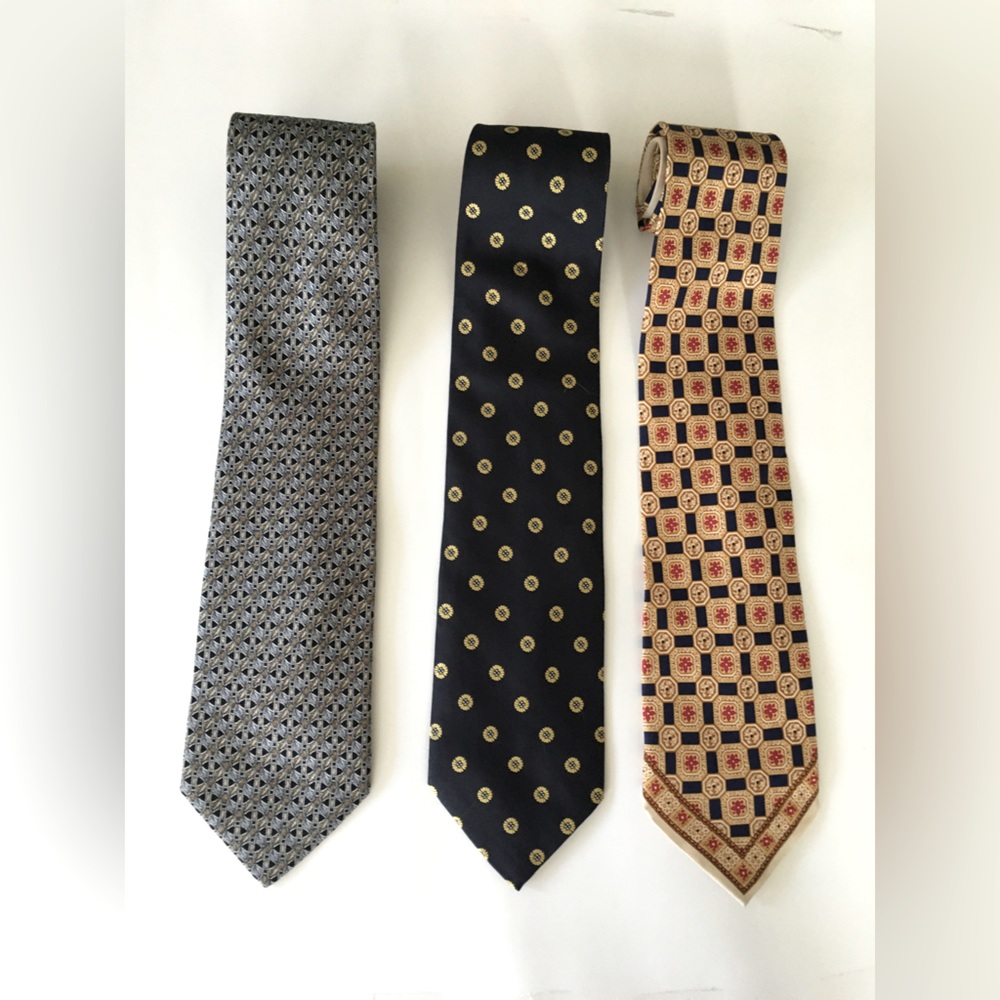 Three Valentino silk ties